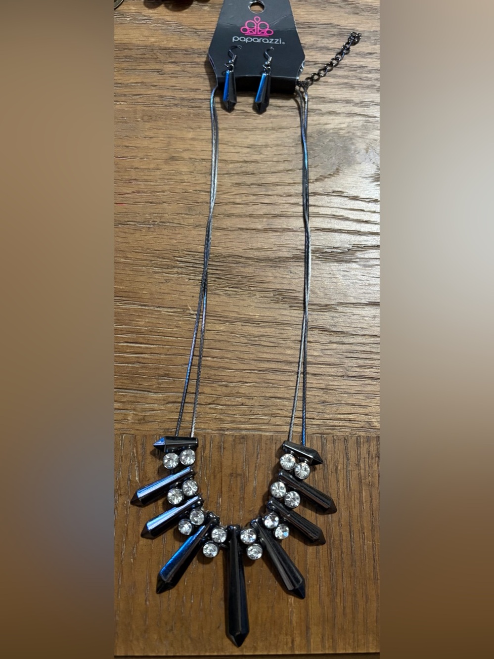 paparazzi Spike and Crystal Collar Necklace Set